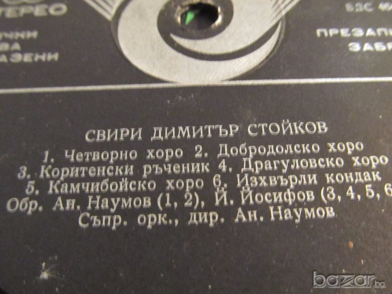 грамофонна плоча народна Димитър Стойков - Акордеон  - Народни песни -изд. 70те години, снимка 1