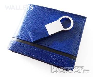 Нов Мъжки Кожен Портфейл Портмоне Calvin Klein с ключодържател 79485, снимка 1