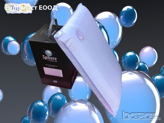 Възглавница Мемори Sphere M (лилава/М-средно твърда), снимка 6 - Възглавници - 15815044