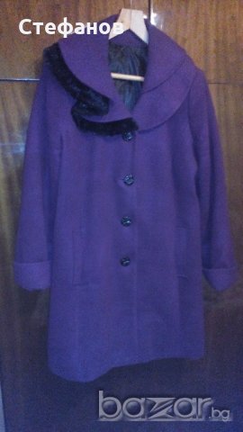 Дамско палто в наситено вишнево-лилав  цвят, снимка 8 - Палта, манта - 19924354