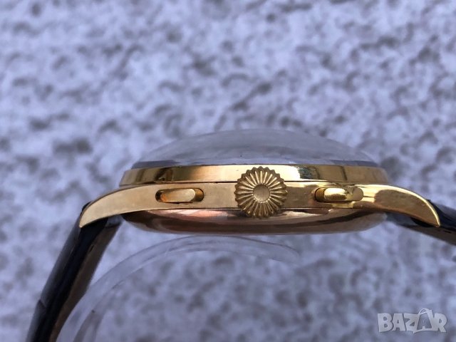 Златен мъжки ръчен часовник-хронограф от 1950г. , снимка 6 - Мъжки - 22113662