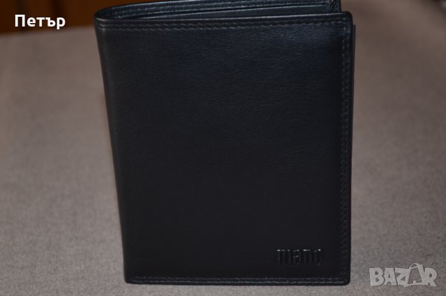 Mano 1919 Sutura М19018 черен вертикален портфейл до 14 карти, снимка 2 - Портфейли, портмонета - 23102332