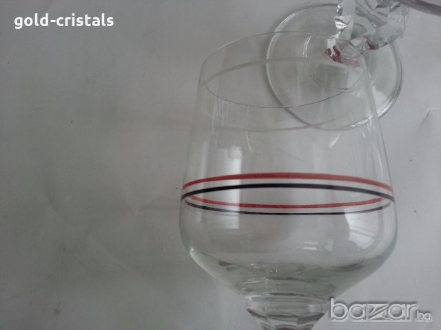 сервиз кристални чаши за вино и ракия , снимка 9 - Антикварни и старинни предмети - 20416528