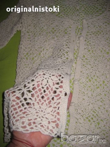 нежна ЖИЛЕТКА плетиво  размер М къс ръкав, снимка 5 - Жилетки - 15065239