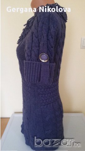Дамска плетена туника с къс ръкав, снимка 5 - Туники - 17780661