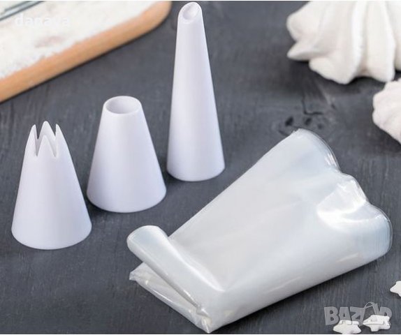 707 Комплект сладкарски пош с накрайници за декорация на сладки, снимка 3 - Прибори за хранене, готвене и сервиране - 24055648