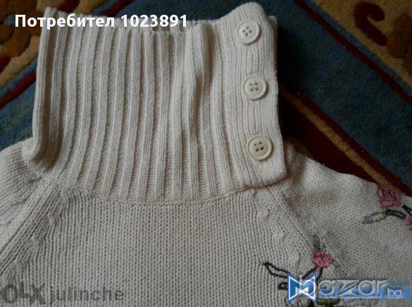 Пуловер с бродерии 3-4г, снимка 2 - Други - 10854923