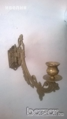 бронзов свещник за пиано,стена, снимка 3 - Антикварни и старинни предмети - 17935853
