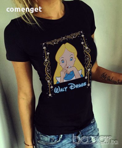 NEW! Дамски топ DISNEY SWAG DRUGS с уникален принт! Поръчай с твоя идея!