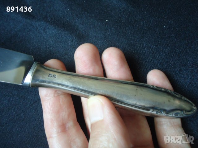 Ретро Австрийски кухненски нож с посребрена дръжка BENDORF, снимка 4 - Прибори за хранене, готвене и сервиране - 26165453