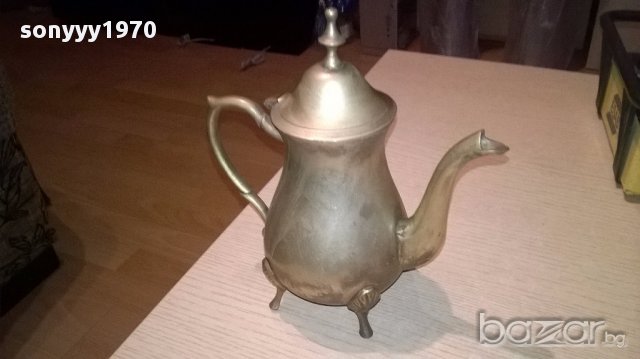 Ретро чаиник с капак-21х20х11см-внос швеицария, снимка 2 - Антикварни и старинни предмети - 17872194