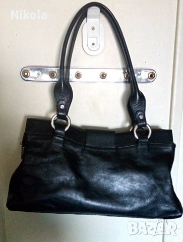 Дамски чанти от естествена черна кожа , снимка 8 - Чанти - 24748694