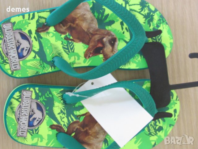 Нови детски джапанки Н&М Джурасик парк номер 25/27, снимка 3 - Детски джапанки - 25719496