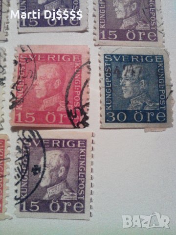 14 marki king Gustav V,1921g.sverige, снимка 2 - Филателия - 24252859