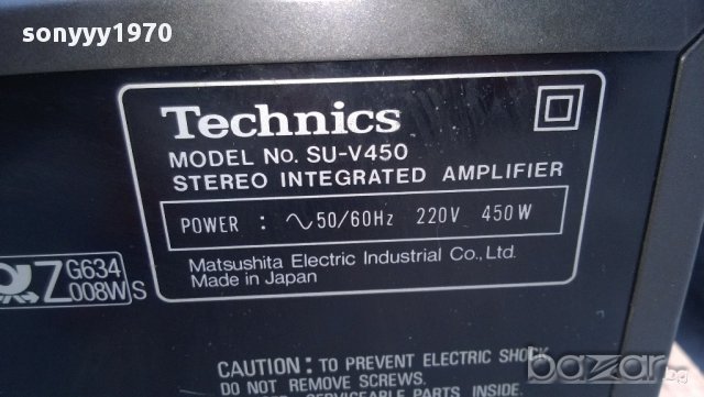technics su-v450-stereo amplifier-class aa- 450watts-внос швеицария, снимка 7 - Ресийвъри, усилватели, смесителни пултове - 11386572
