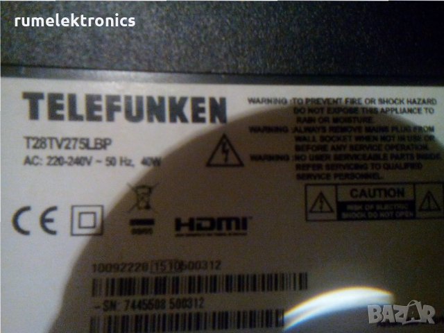 TELEFUNKEN T28TV275LBP на части, снимка 2 - Части и Платки - 24220675