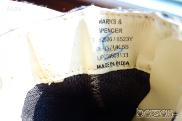 нови кожени ботуши Marks & Spencer, 21,5ти номер, снимка 7 - Детски боти и ботуши - 11741801
