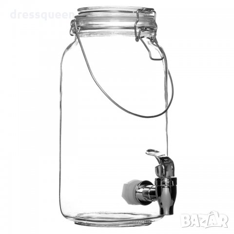 Диспенсър за напитки - стъклен буркан с канелка 2литра, снимка 4 - Домашни напитки - 23451202