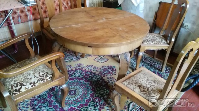 Мебел орех масив, снимка 4 - Столове - 12846657