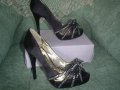 Черни обувки с  декорация , снимка 1 - Дамски обувки на ток - 10663510