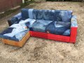 Дънкови дивани / Мека мебел / Ръчно изработени дамаски, снимка 4