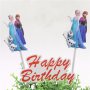 топер сламки с Елза Анна Олаф Замръзналото кралство frozen рожден ден happy birthday украса за торта, снимка 1 - Други - 16591454