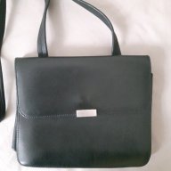 Poco Loco - интересна черна чанта от естествена кожа, снимка 5 - Чанти - 17666690