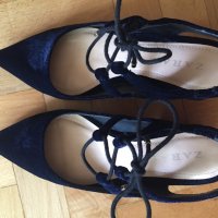 ZARA - велурени обувки, снимка 2 - Дамски елегантни обувки - 25590890