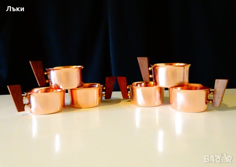 Медни чаши 120 мл.,чиста червена мед. , снимка 1