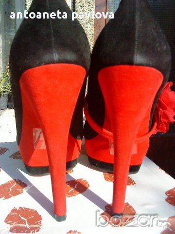 обувки в два цвята  , снимка 6 - Дамски обувки на ток - 11528191