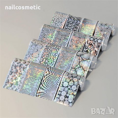 16 цвята комплект 3D фоио с холограмен ефект, снимка 3 - Продукти за маникюр - 24663445