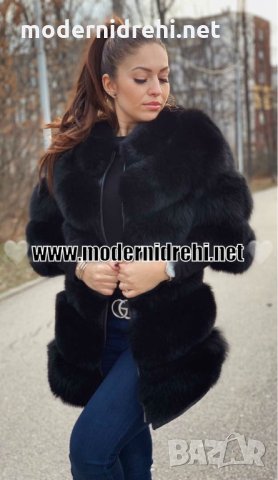 Дамско зимно палто от лисица код 046, снимка 1 - Палта, манта - 24340396
