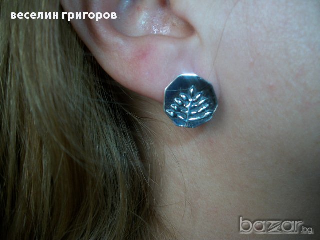 сребърни обеци, снимка 4 - Обеци - 16240299