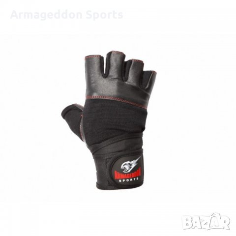 Фитнес ръкавици с накитници естествена кожа модел Red Line, снимка 3 - Спортна екипировка - 22239513