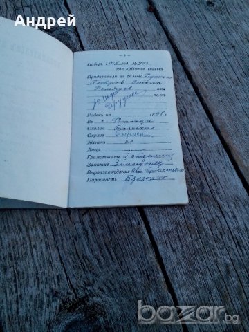 Уволнителен билет 1922 г., снимка 4 - Антикварни и старинни предмети - 19574213