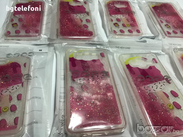 Цветен силикон ICE CREAM с течност и звезди за iPhone,Samsung,Huawei, снимка 2 - Калъфи, кейсове - 17768886
