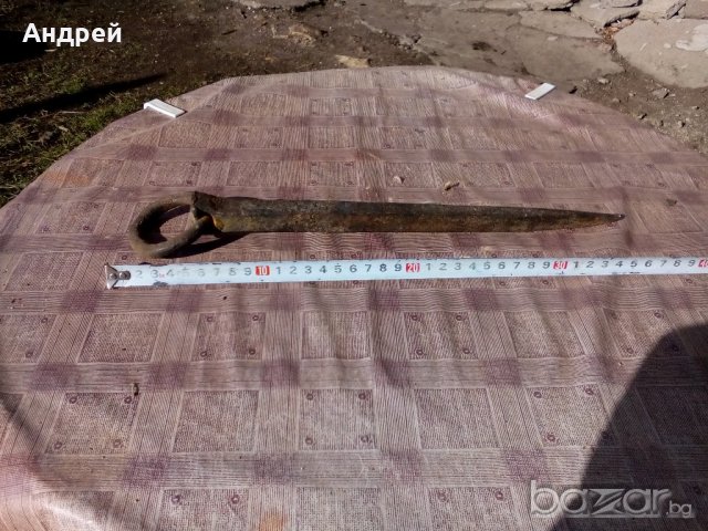 Старинен пирон #3, снимка 3 - Антикварни и старинни предмети - 20469327