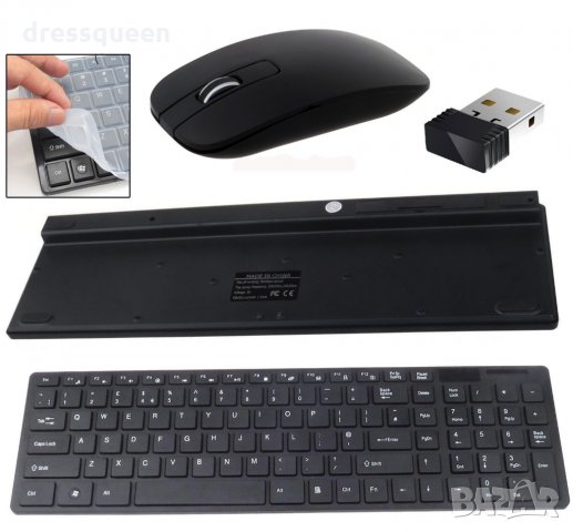 0803 Безжична клавиатура и мишка със силиконово покритие, снимка 2 - За дома - 23449065