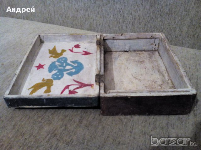 Старинна дървена кутия, снимка 6 - Антикварни и старинни предмети - 17833077