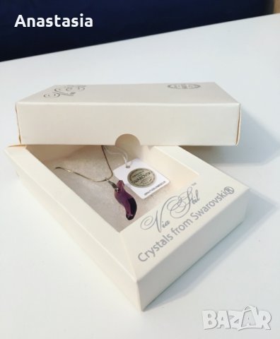 Колие Swarovski кристали в подаръчна опаковка, снимка 5 - Колиета, медальони, синджири - 25395807