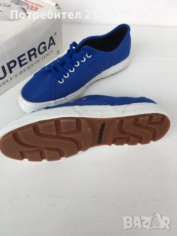 Сини кецове Superga с висока подметка номер 42, снимка 8 - Кецове - 24382311