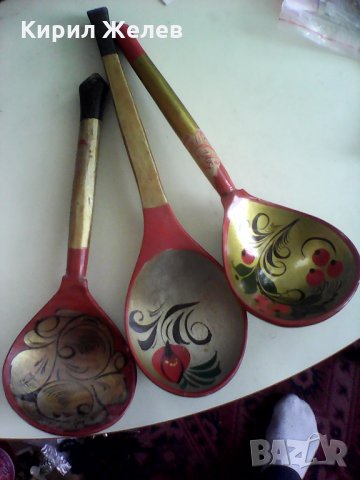 Дървени стари руски лажици 4949 , снимка 8 - Антикварни и старинни предмети - 24043032