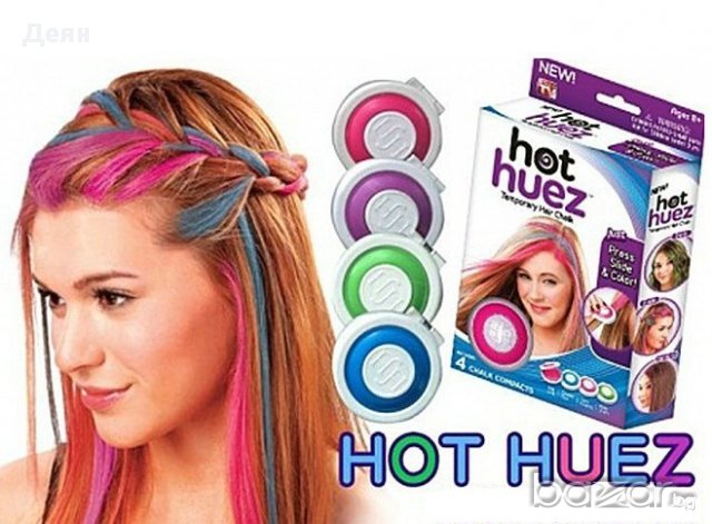 0774 Боядисване на цветни кичури Hot Huez, снимка 2 - Аксесоари за коса - 17436562