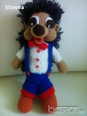 Кукла ръчно плетена играчка Ежко - Бежко, снимка 1 - Кукли - 14969393