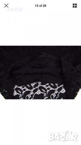 Малка черна рокля с голи рамене , снимка 9 - Рокли - 25556560