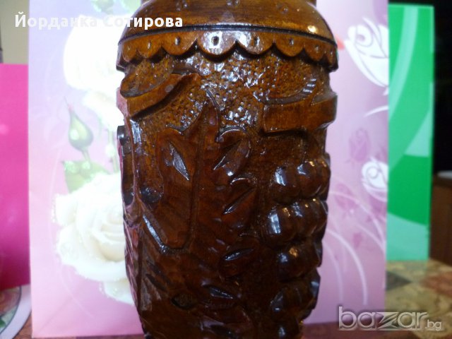 Красива ваза с дърворезба, снимка 6 - Вази - 14391731
