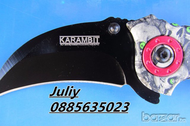 Карамбит Wild Wolf /черепи/, снимка 5 - Ножове - 17297641