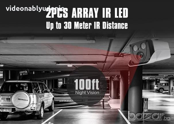 FULL HD 1080р 3/2.8мм 3Mpx Широкoъгълна IR-Cut Леща 2 Array Водоустойчива IP67 Охранителна Ip Камера, снимка 9 - IP камери - 19462137
