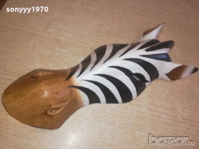 ретро колекция-дървена маска-зебра-31х12х7см-внос швеицария, снимка 12 - Колекции - 20951486
