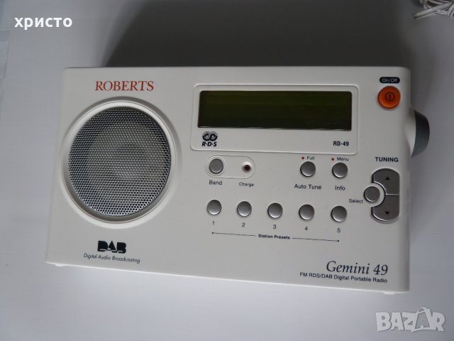 портативно радио Roberts Geмini 49, снимка 2 - Радиокасетофони, транзистори - 26020550